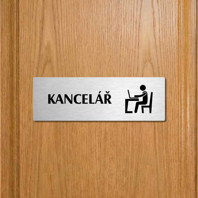 Kancelář, 200x66mm, stříbrná popiska 